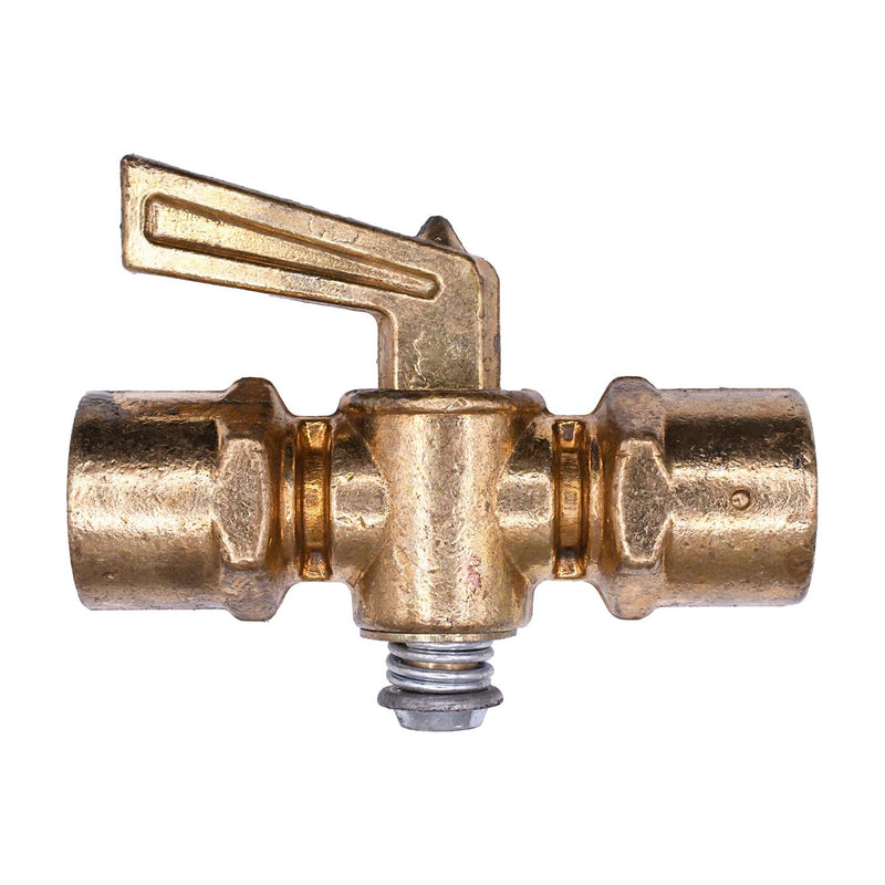 1/4" NPT Brass Valve - Inline Ground Plug Shutoff Cock Pipe