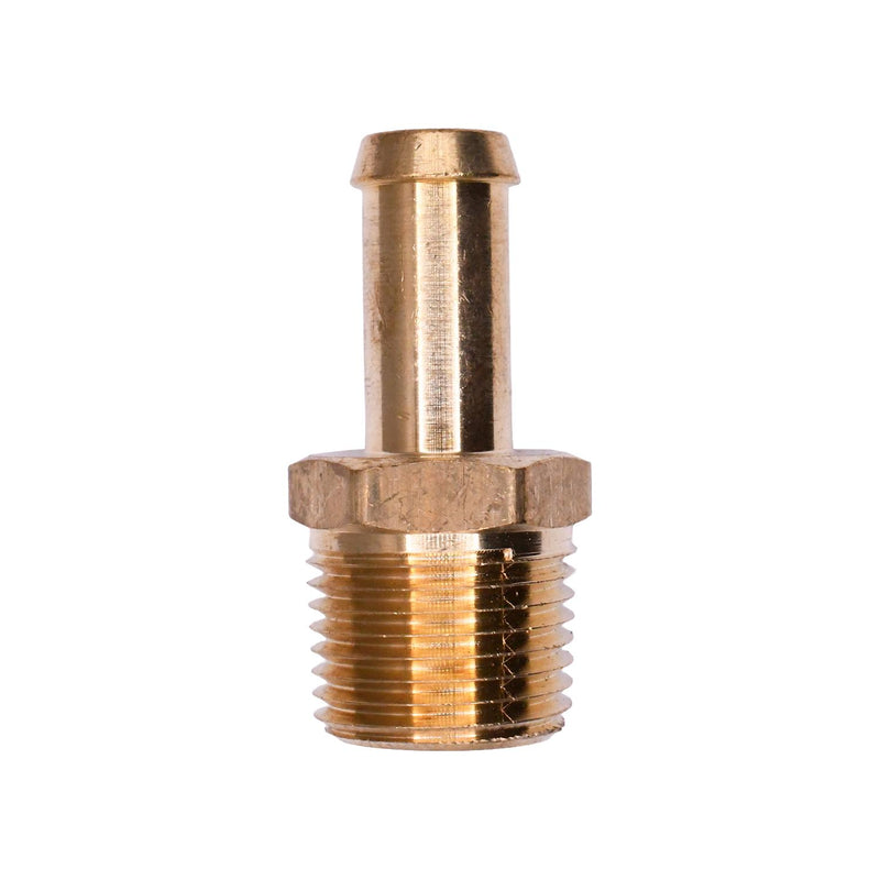 3/8" NPT Brass To Hose Beaded Barb Male Pipe Adapter