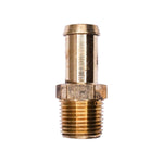 3/8" NPT Brass To Hose Beaded Barb Male Pipe Adapter, 1/2"