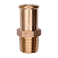 3/8" NPT Brass To Hose Beaded Barb Male Pipe Adapter, 5/8"