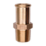 3/8" NPT Brass To Hose Beaded Barb Male Pipe Adapter, 5/8"