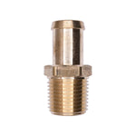 1/2" NPT Male Brass To Hose Beaded Barb Male Pipe Adapter, 5/8"