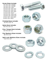 1/2"-13 Coarse Grade 5 Hex Cap Screws, Nuts, & Washers - 496 PCS