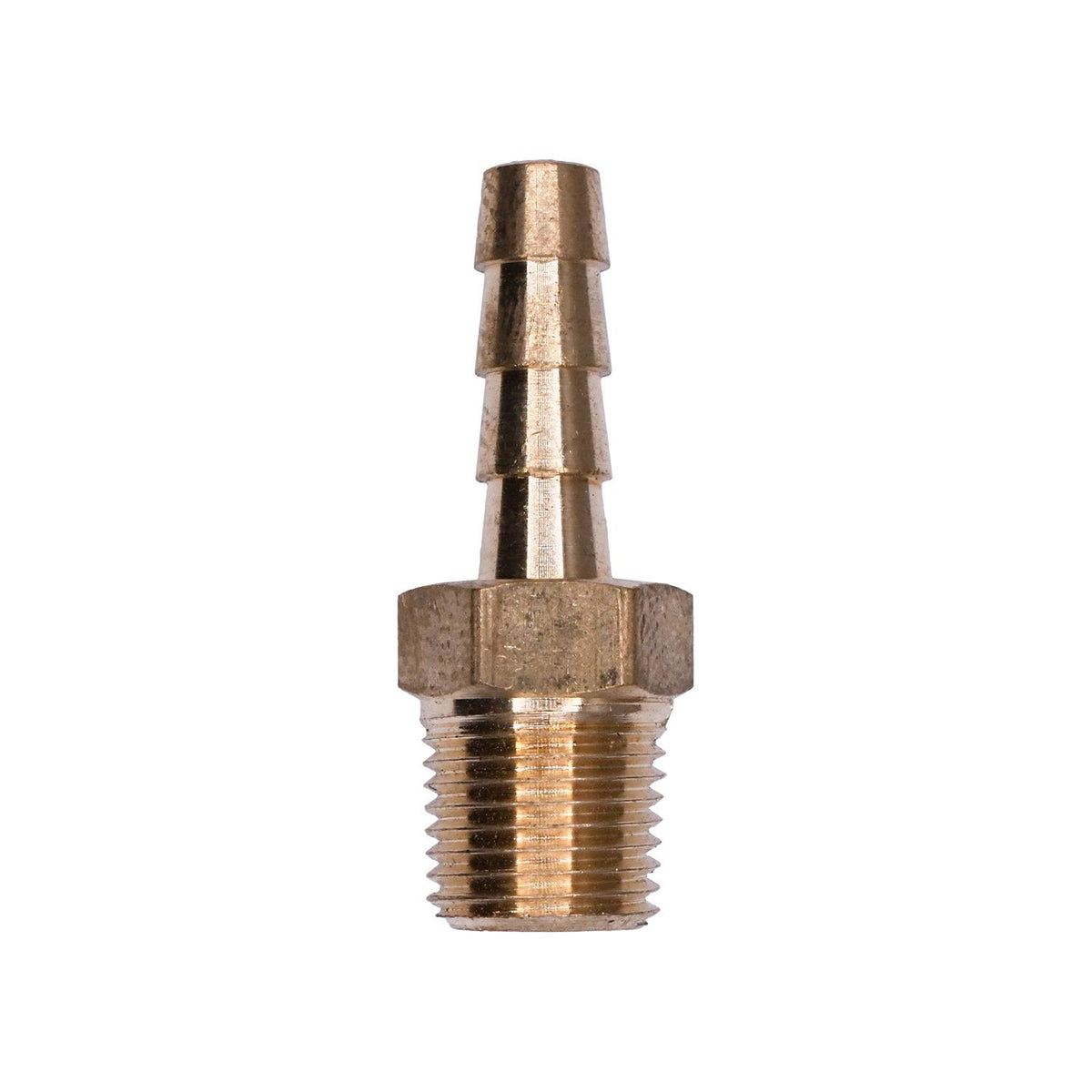 1/8" Brass To Hose Barb Male Pipe Adapter, 3/16"