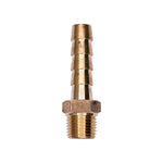 1/8" Brass To Hose Barb Male Pipe Adapter, 1/4"