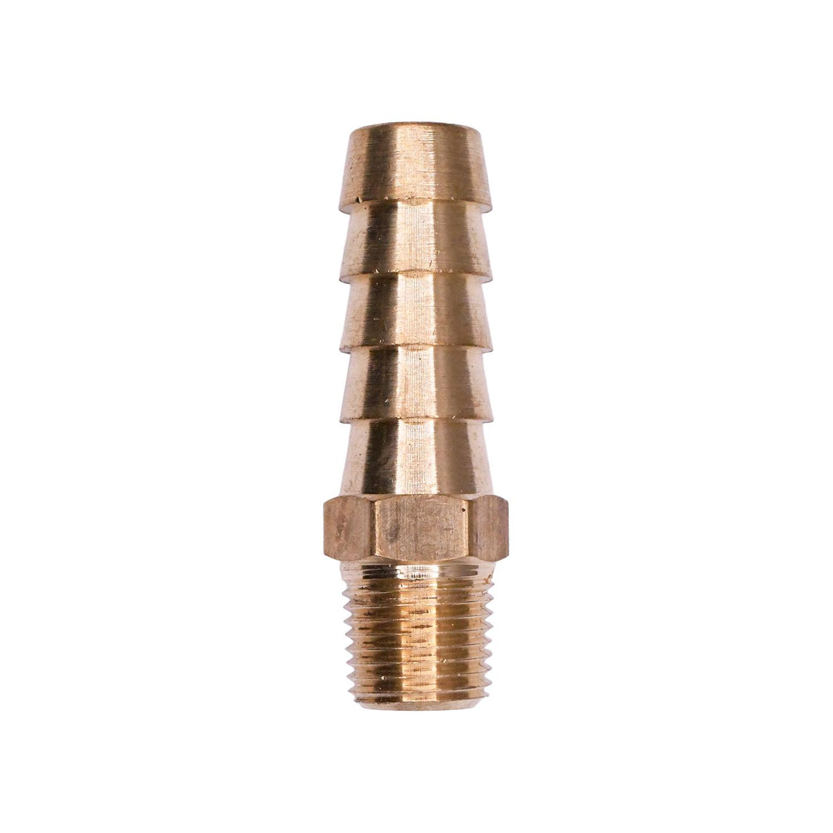 1/8" Brass To Hose Barb Male Pipe Adapter, 3/8"
