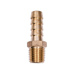 1/4" NPT Brass To Hose Barb Male Pipe Adapter, 3/8"