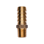 1/4" NPT Brass To Hose Barb Male Pipe Adapter, 1/2"