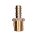 1/2" NPT Male Brass To Hose Barb Male Pipe Adapter