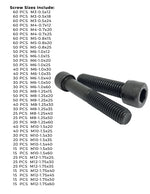Metric Class 12.9 Socket Head Cap Screws - 1510 PCS