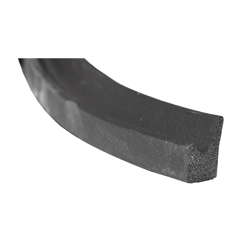 50 Feet EDPM Closed Cell Sponge Rubber Weatherstripping, Door Flange