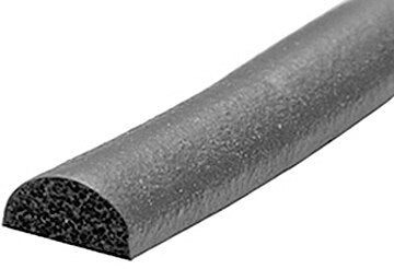 50 Feet EDPM Closed Cell Sponge Rubber Half Round, 3/8"