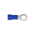 #8-10 Blue Copper Vinyl Insulator Ring Term 16-14 Gauge Stud, Electro Tin Plated