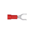 #8-10 Red Copper Vinyl Insulator Spade Term 22-18 Gauge Std, Electro Tin Plated