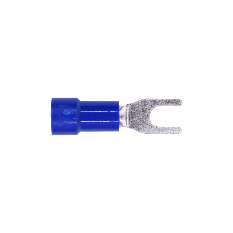 Blue Copper Vinyl Insulator Spade Term 16-14 Gauge Stud, Electro Tin Plated