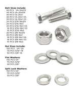 Inch 316 Stainless Steel Hex Cap Screws, Nuts & Washers - 1146 PCS