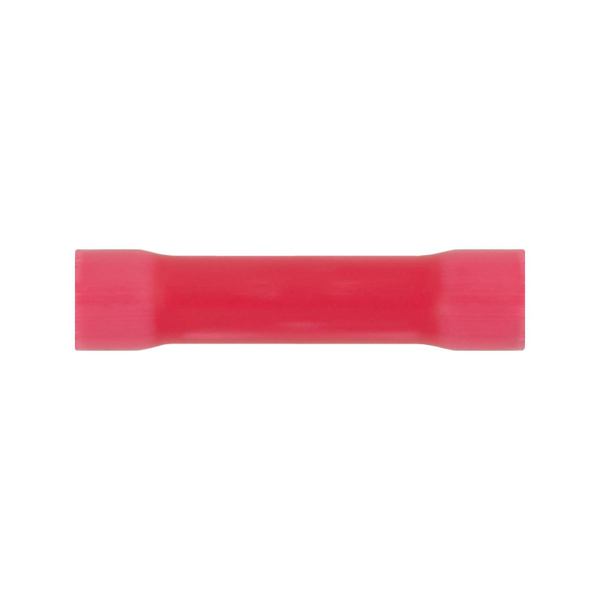 Red Copper Vinyl Insulator Butt Connector 22-18 Gauge, Electro Tin Plated