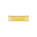 Yellow Copper Vinyl Insulator Butt Connector 12-10 Gauge, Electro Tin Plated