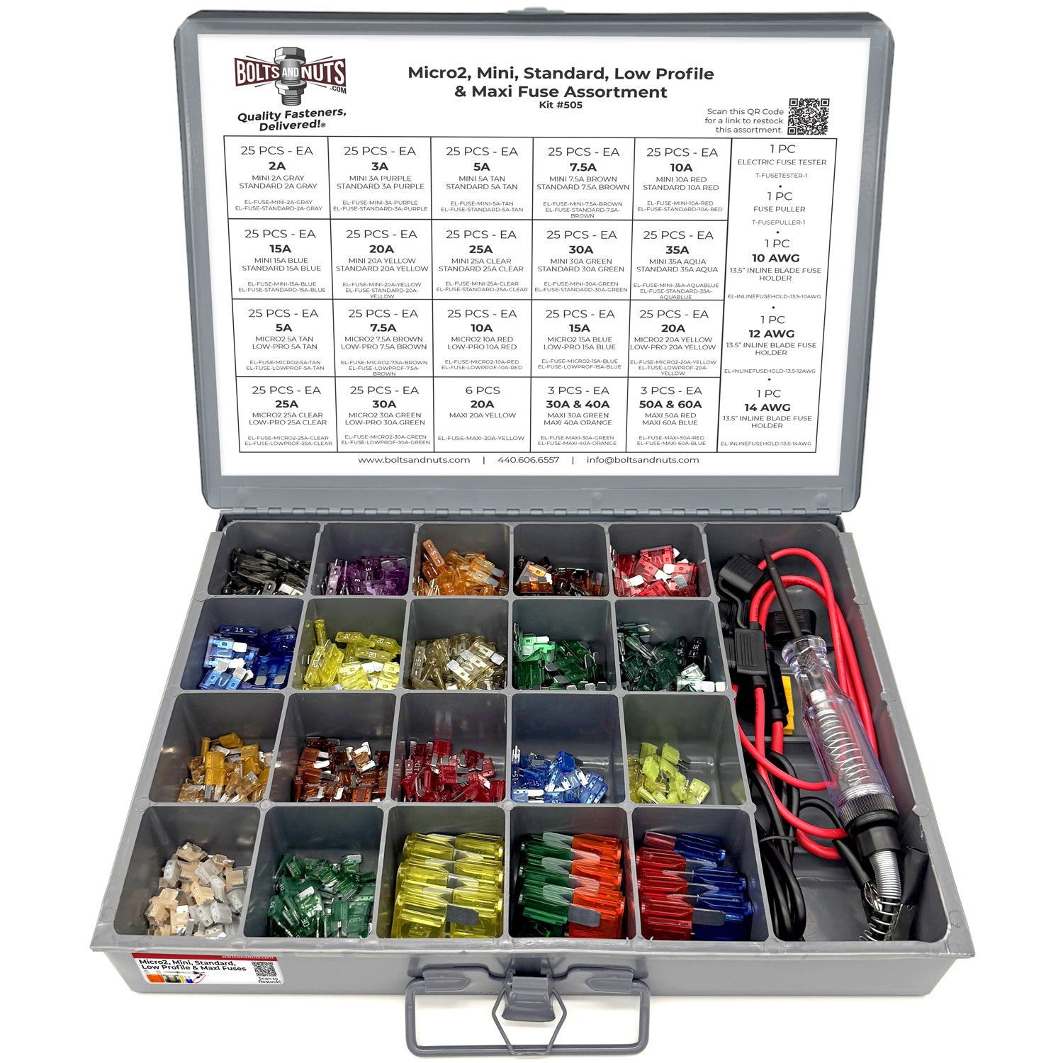 Micro, Mini, & Maxi Fuse Assortment - 336 PCS – BoltsandNuts.com