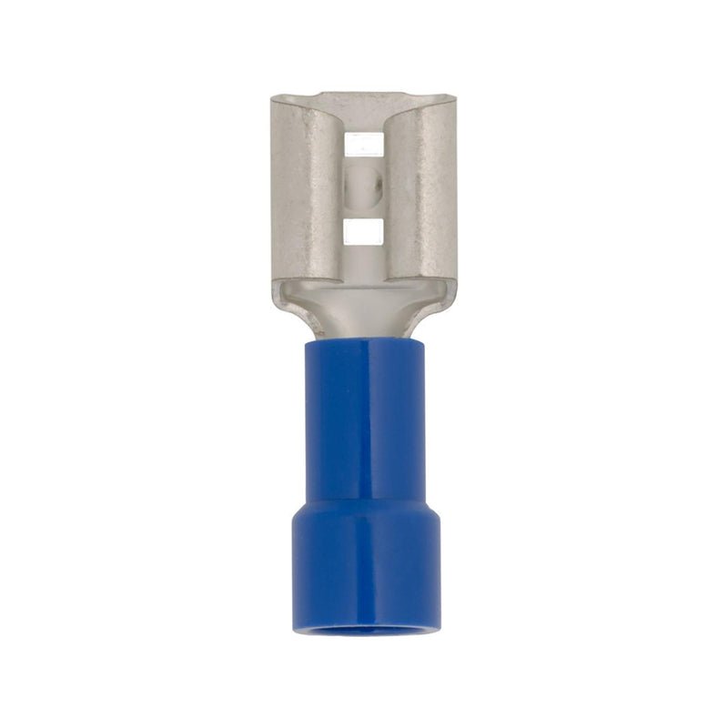1/4" Blue Female Disconnect Female, Insulated, Gaugeterminals