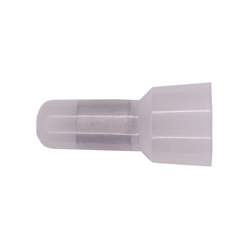 Clear Copper 16-10 Gauge Closed End Butt Connector, Electro Tin Plated