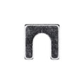 1-1/8"x1-1/8" Shim with Slot, 1/8" Thick, Zinc, 1/2"