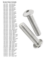 316 Stainless Steel Button Socket Head Cap Screws - 1586 PCS