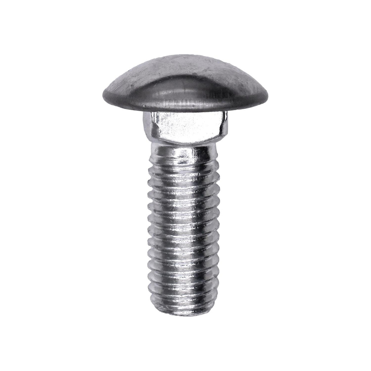 7/16"-14x1-1/4" Round Head Bumper Bolt Stainless Steel Cap, Zinc