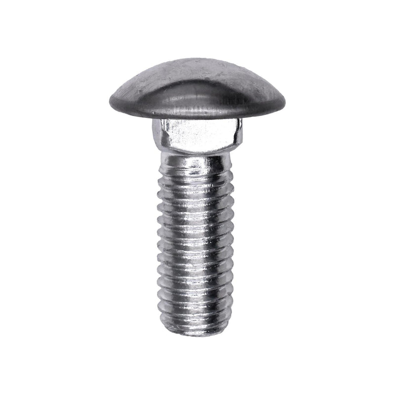 7/16"-14x1-1/4" Round Head Bumper Bolt Stainless Steel Cap, Zinc