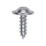 #10x5/8" Slotted Truss Head Washer License Plate Screw, Type A/AB, 1/2" Washer, Zinc