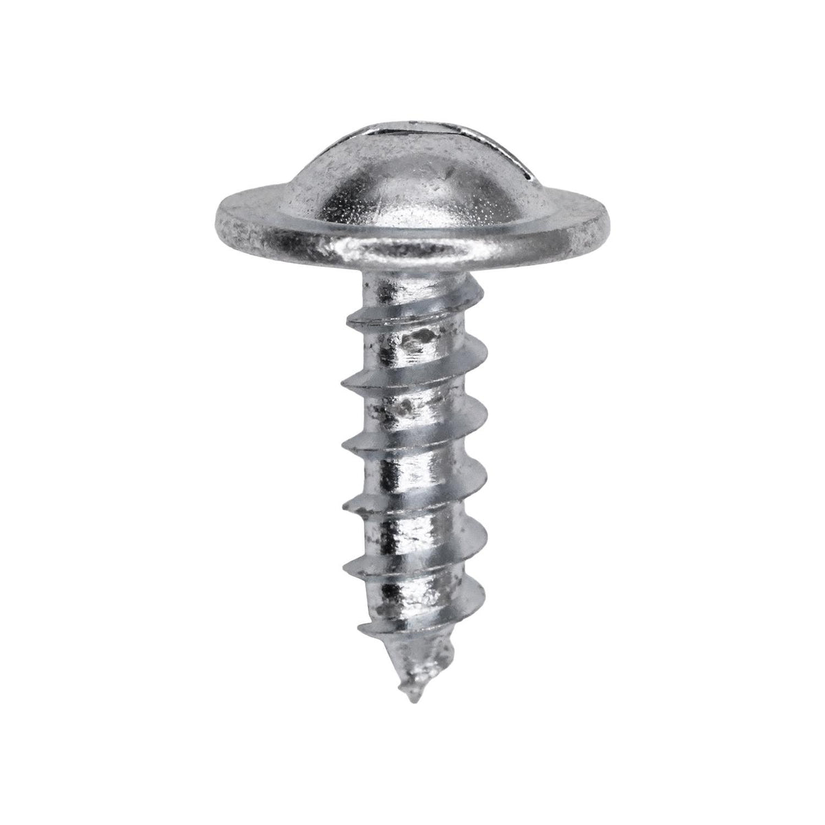 #10x5/8" Slotted Truss Head Washer License Plate Screw, Type A/AB, 1/2" Washer, Zinc