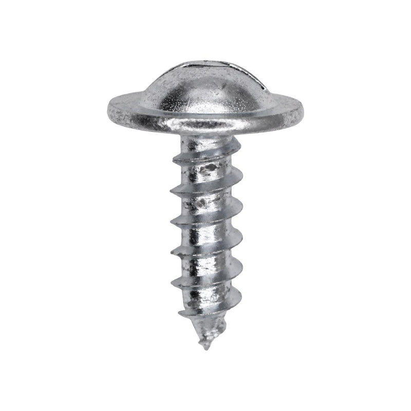 #10x5/8" Slotted Truss Head Washer License Plate Screw, Type A/AB, 1/2" Washer, Zinc