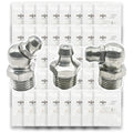 Inch and Metric Steel Zinc Clear Zerks Grease Fittings - 550 PCS