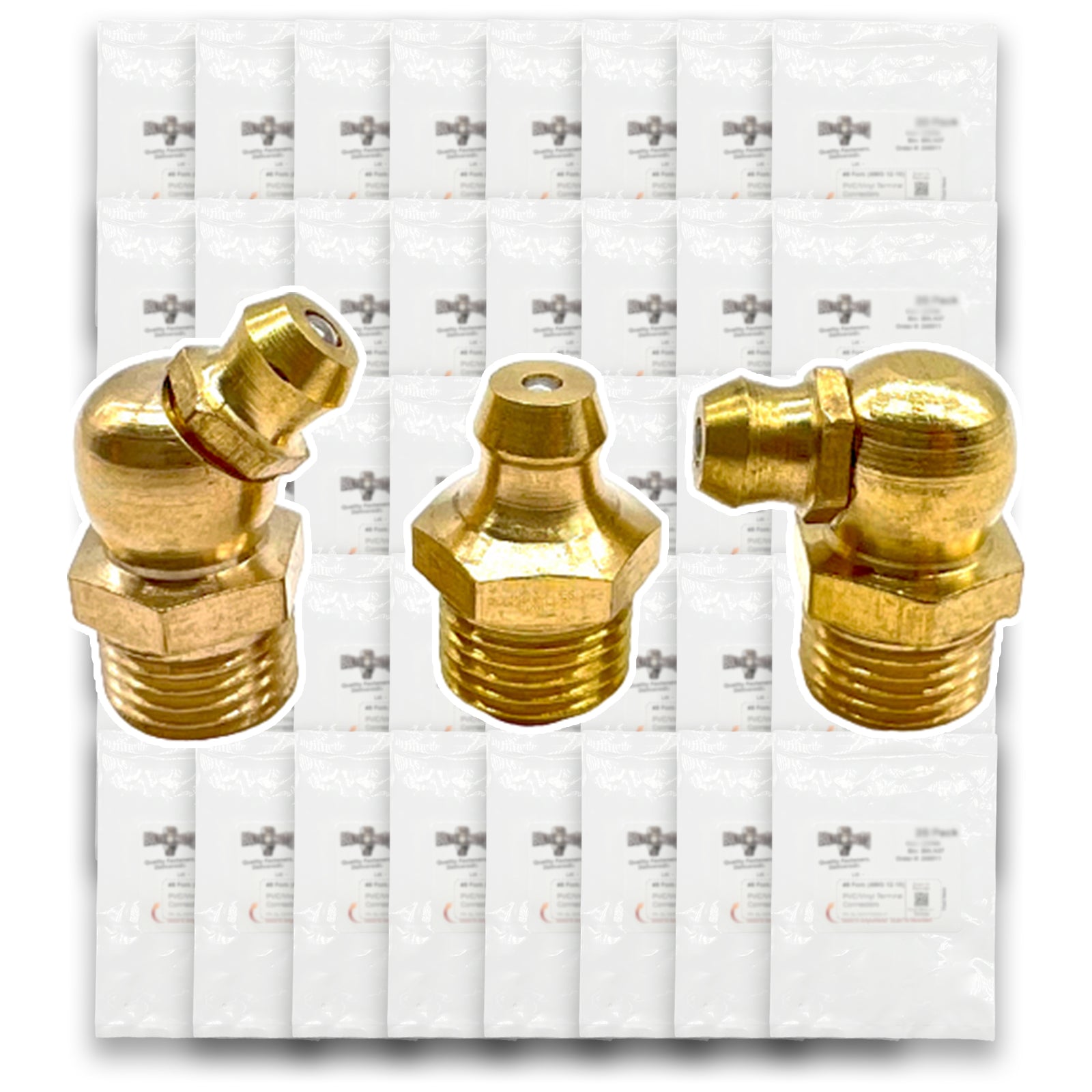 Inch and Metric Brass Zerks Grease Fittings - 550 PCS