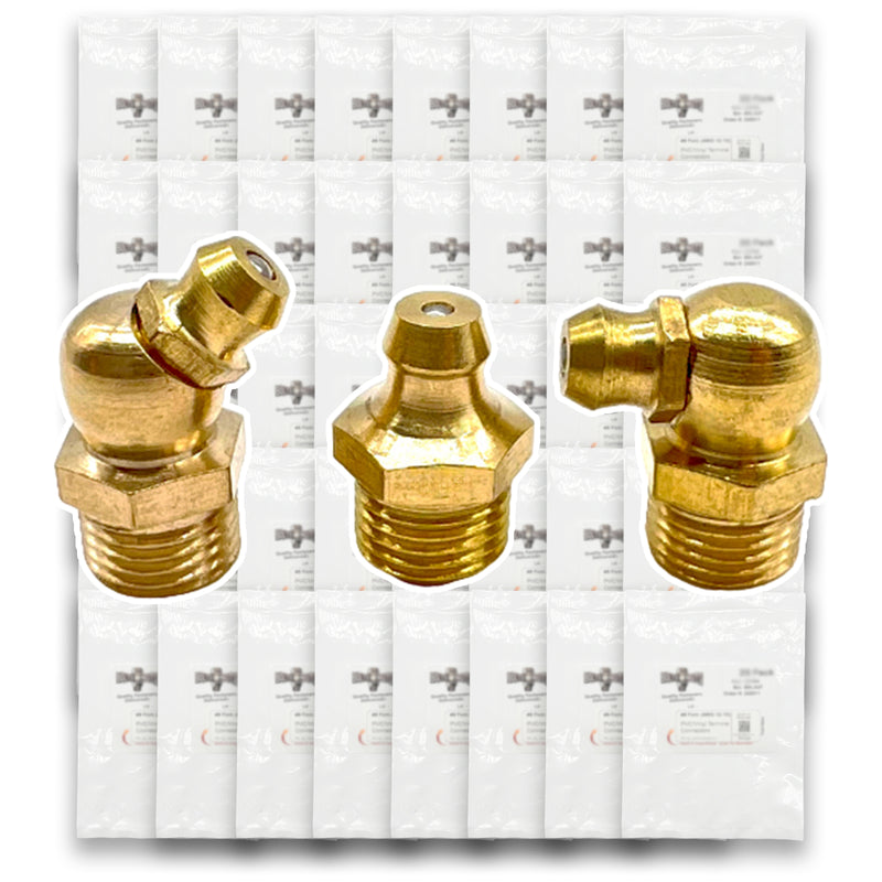 Inch and Metric Brass Zerks Grease Fittings - 550 PCS