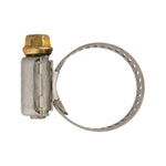 1/2" 300 Stainless Steel Band & Saddle, Steel Screw Hex Worm Gear Type Hose Clamp Size, Plated Screw & Housing, 1-1/8"