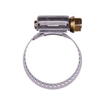 1/2" 300 Stainless Steel Band & Saddle, Steel Screw Hex Worm Gear Type Hose Clamp Size, Plated Screw & Housing, 1-1/4"