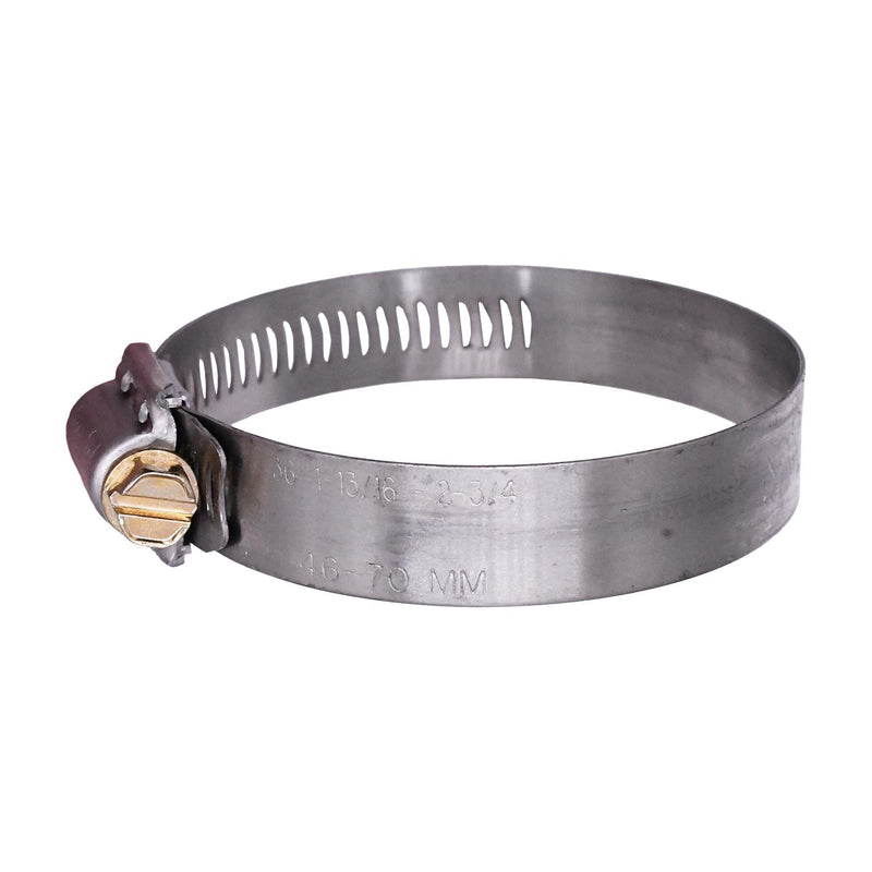 7/8" 300 Stainless Steel Band & Saddle, Steel Screw Hex Worm Gear Type Hose Clamp Size, Plated Screw & Housing
