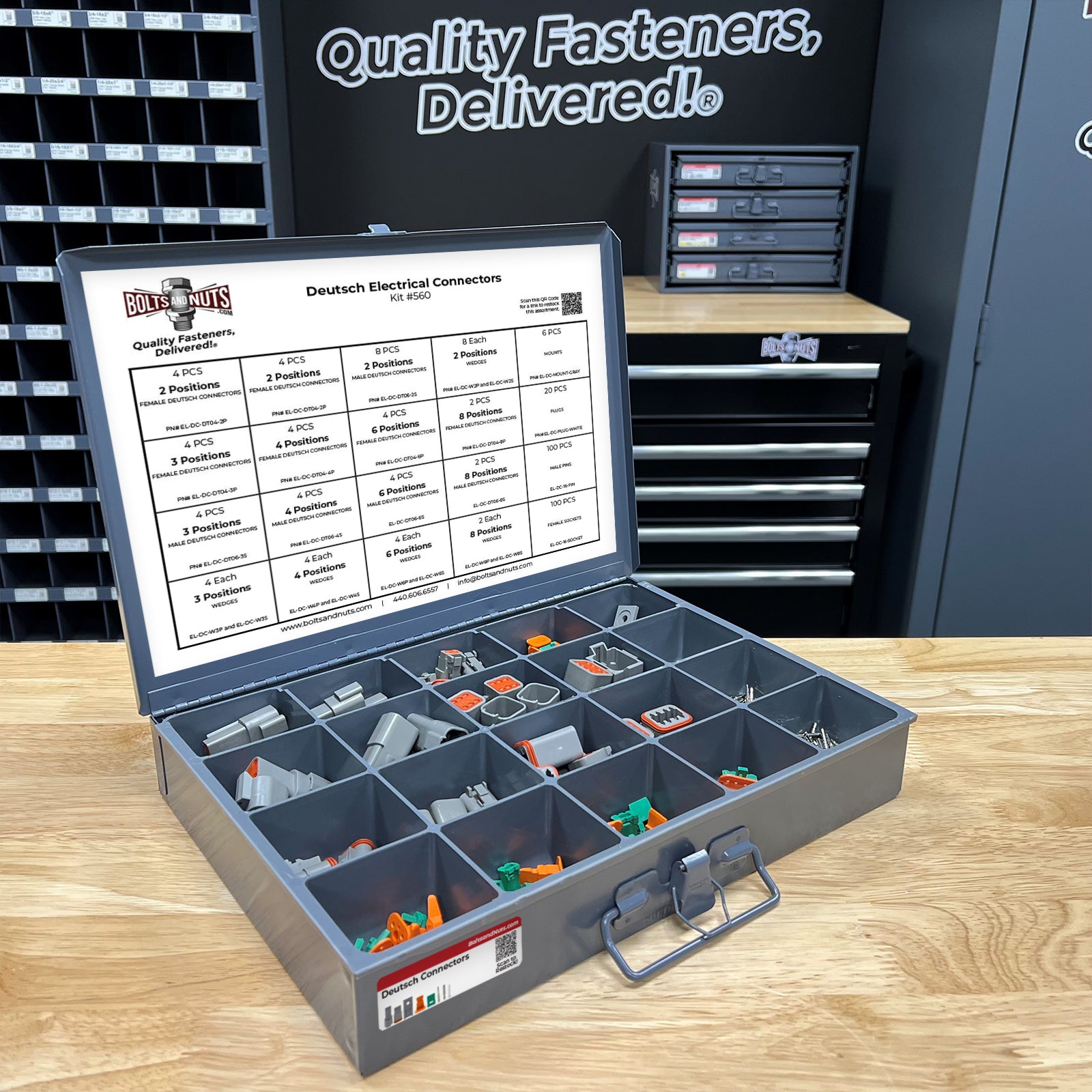 Waterproof Deutsch Electrical Connectors Assortment - 261 Pieces