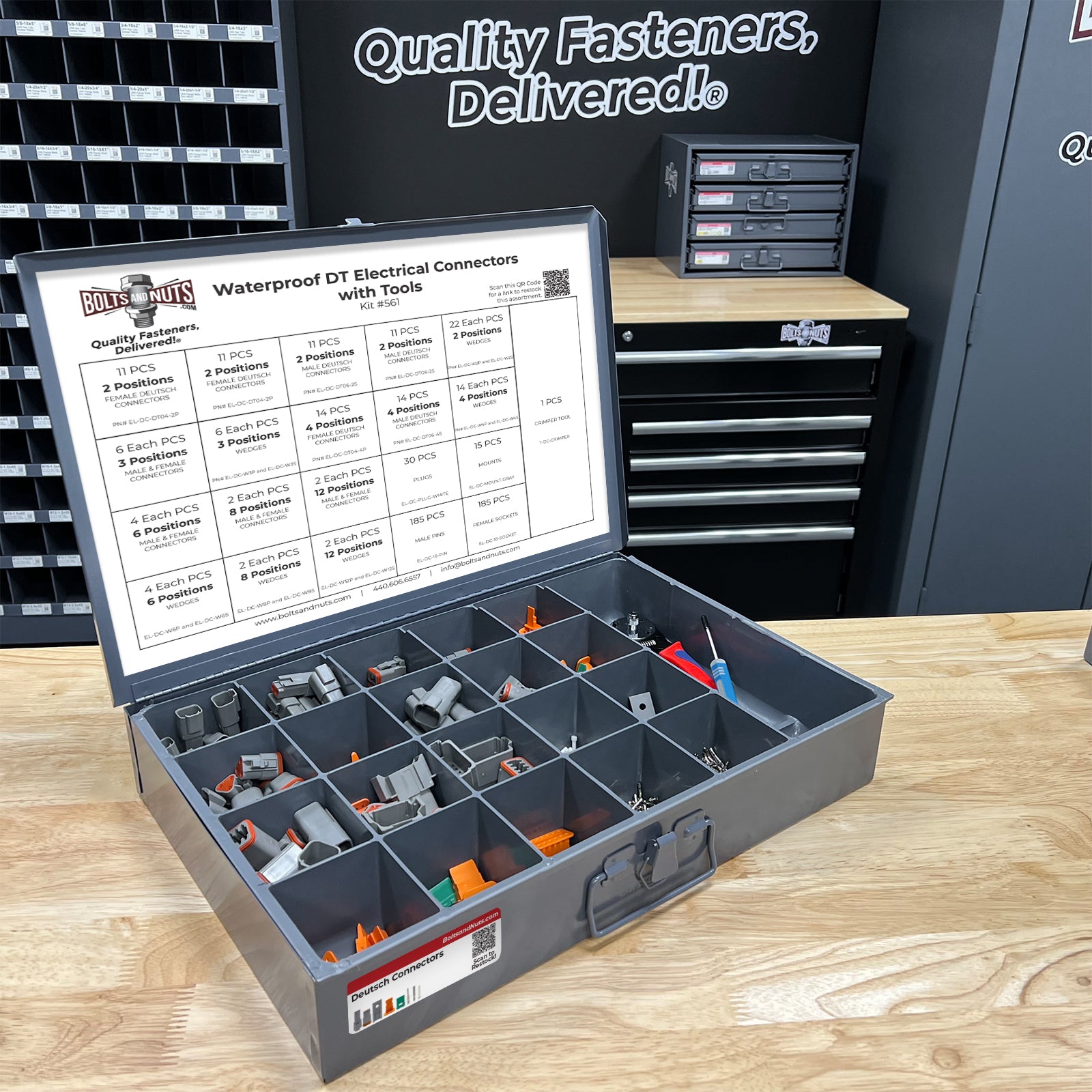 Waterproof DT Pin Electrical Connectors Assortment with Tools - 518 Pieces
