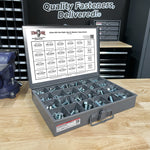 Metric Class 8.8 Hex Cap Screws, Hex Nuts, Flat & Lock Washers - 575 PCS
