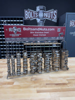 304 Stainless Steel Worm Gear Hose Clamps - 146 PCS