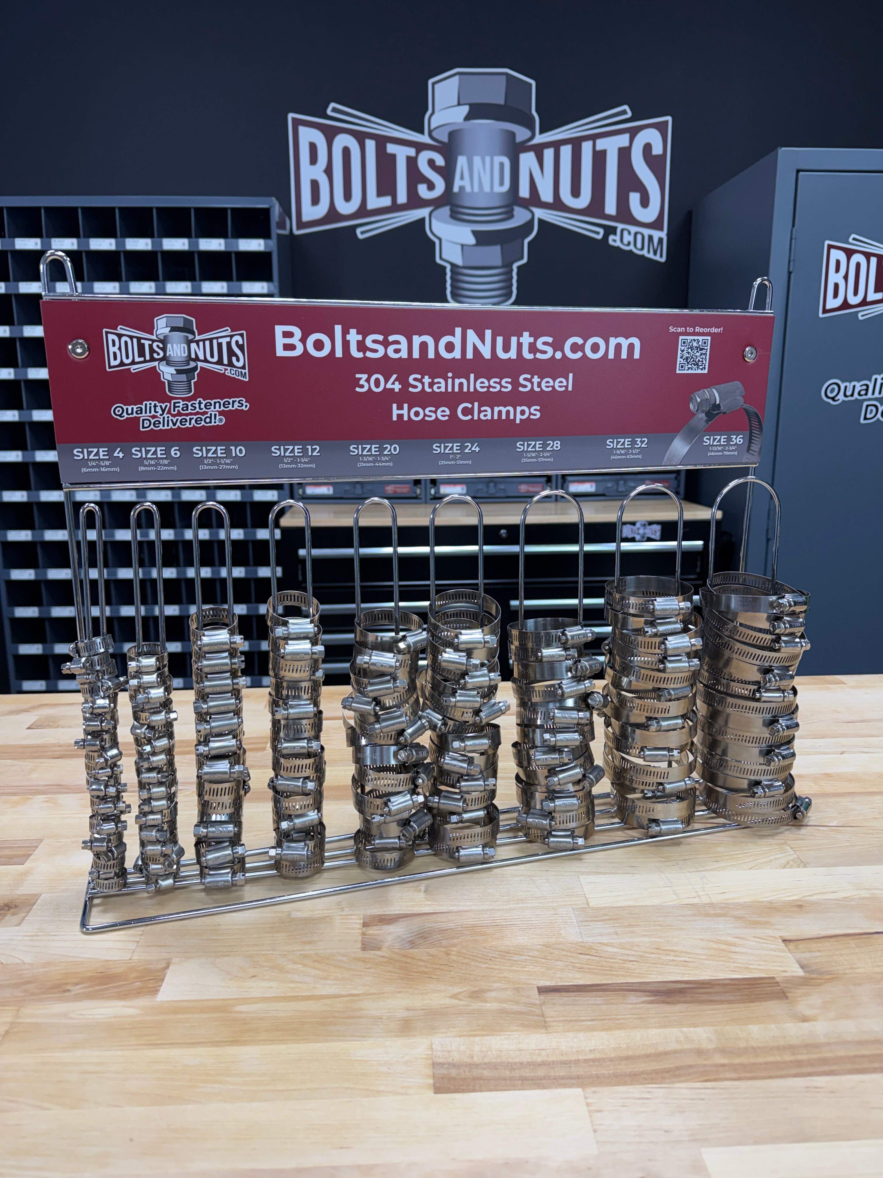 304 Stainless Steel Worm Gear Hose Clamps - 146 PCS