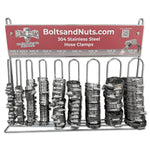304 Stainless Steel Worm Gear Hose Clamps - 146 PCS