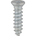#6x1/2" Phillips Flat Head Tapping Screw, Type AB, Zinc, #4 Head Size