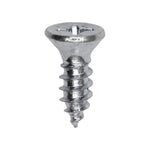 #8x1/2" Phillips Flat Head Tapping Screw, Type AB, Zinc, Standard