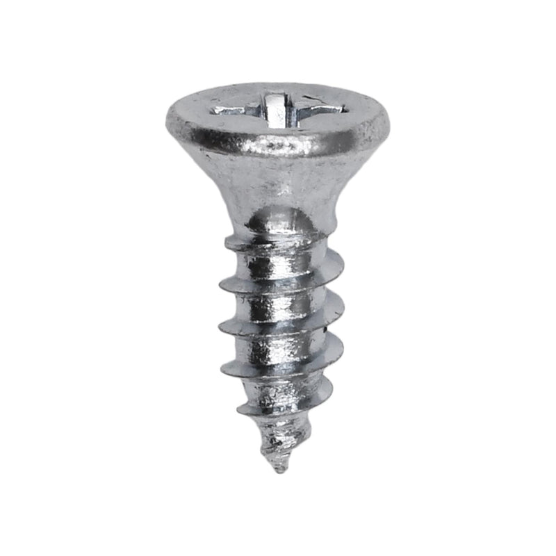 #8x1/2" Phillips Flat Head Tapping Screw, Type AB, Zinc, Standard