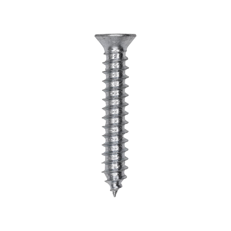 #8x1" Phillips Flat Head Tapping Screw, Type AB, Zinc, #6