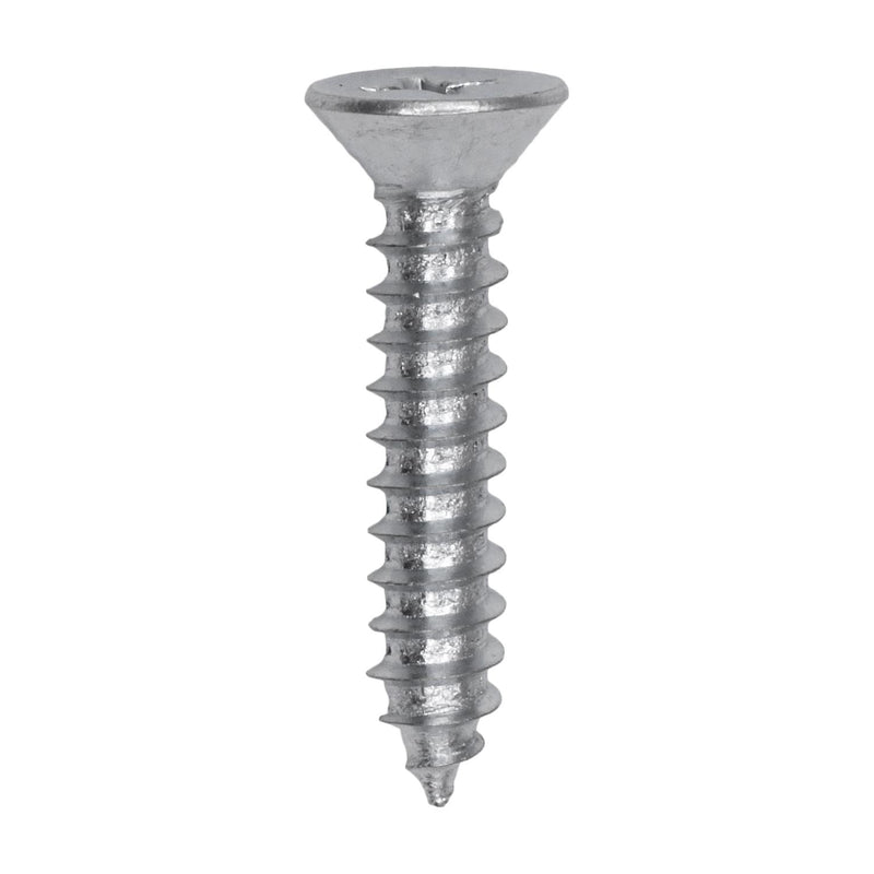 #10x1" Phillips Flat Head Tapping Screw, Type AB, Zinc