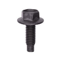 5/16"-18x1" Hex Spin Lock Head Indented Large Flange Washer Dog Point Screw, 13/16" Washer, Black Phosphate